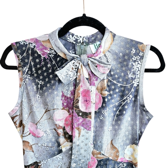 Vintage Brief Originals Floral & Metallic Maxi Dress - Picture 3 of 8